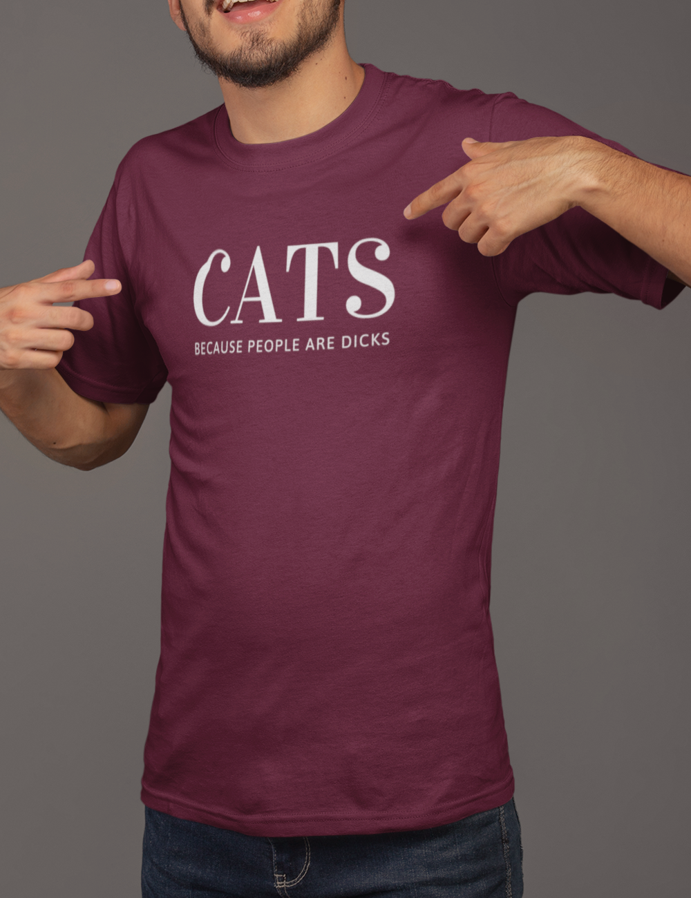 Cats Because People Are Dicks Adult Unisex T-Shirt