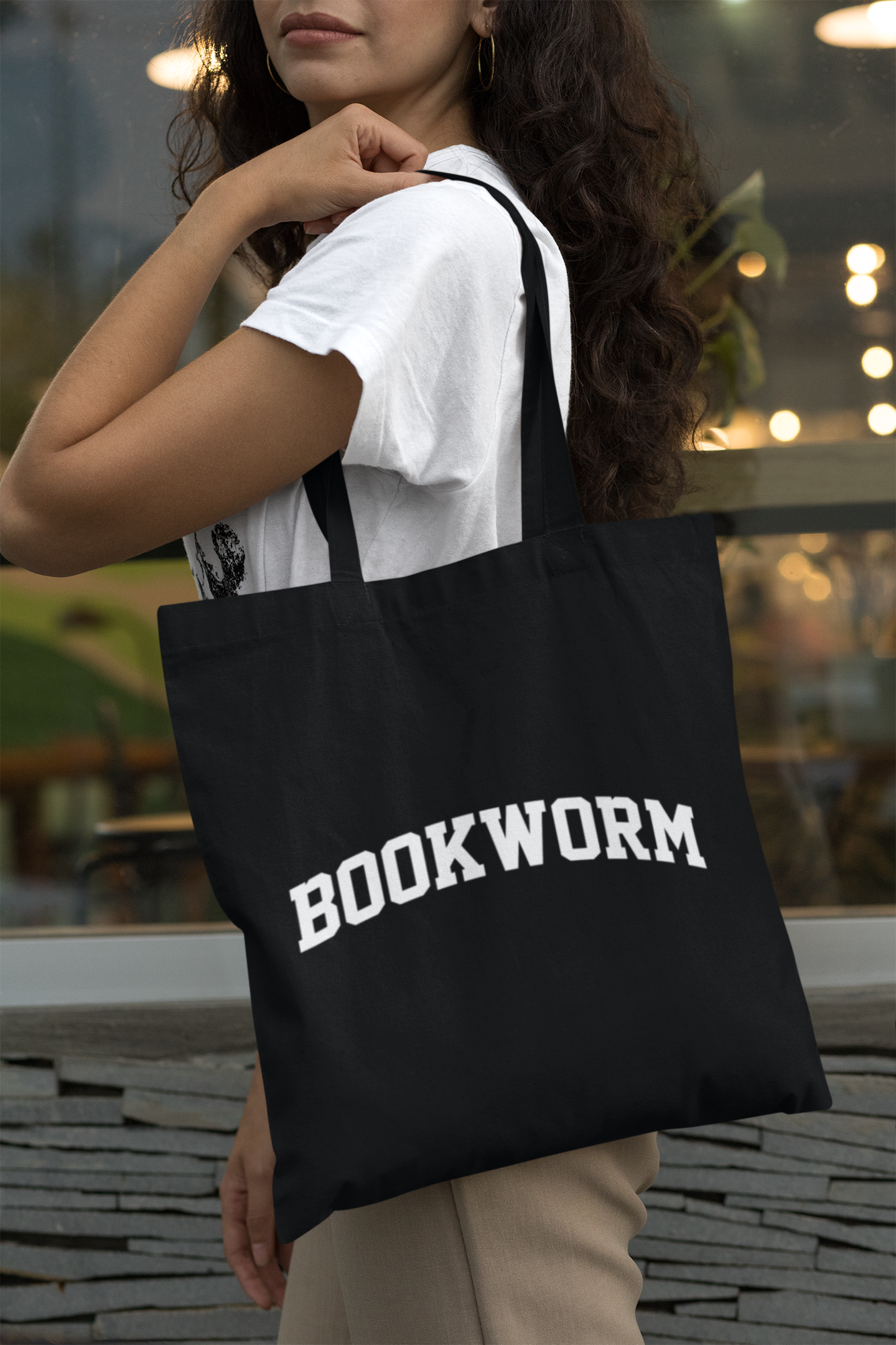 Bookworm Lightweight Cotton Tote Bag