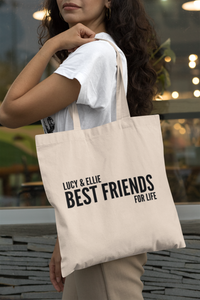 Personalised Best Friend For Life Name Tote Bag Cotton Bag