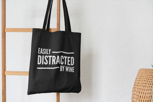 Easily Distracted By Wine Lightweight Tote Bag