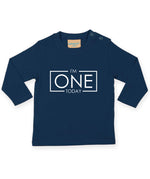 Load image into Gallery viewer, I&#39;m One Today 1st Birthday LONG SLEEVE Kids T-Shirt
