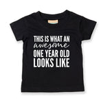 Load image into Gallery viewer, This Is What An Awesome One Year Old Looks Like Kids T-shirt
