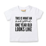 Load image into Gallery viewer, This Is What An Awesome One Year Old Looks Like Kids T-shirt
