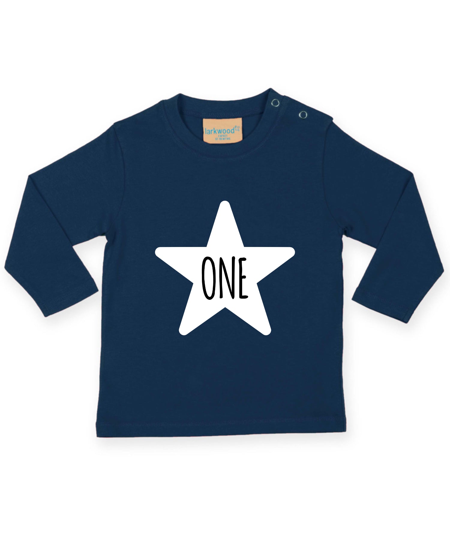 One Star One Year Old 1st Birthday LONG SLEEVE Kids T-Shirt