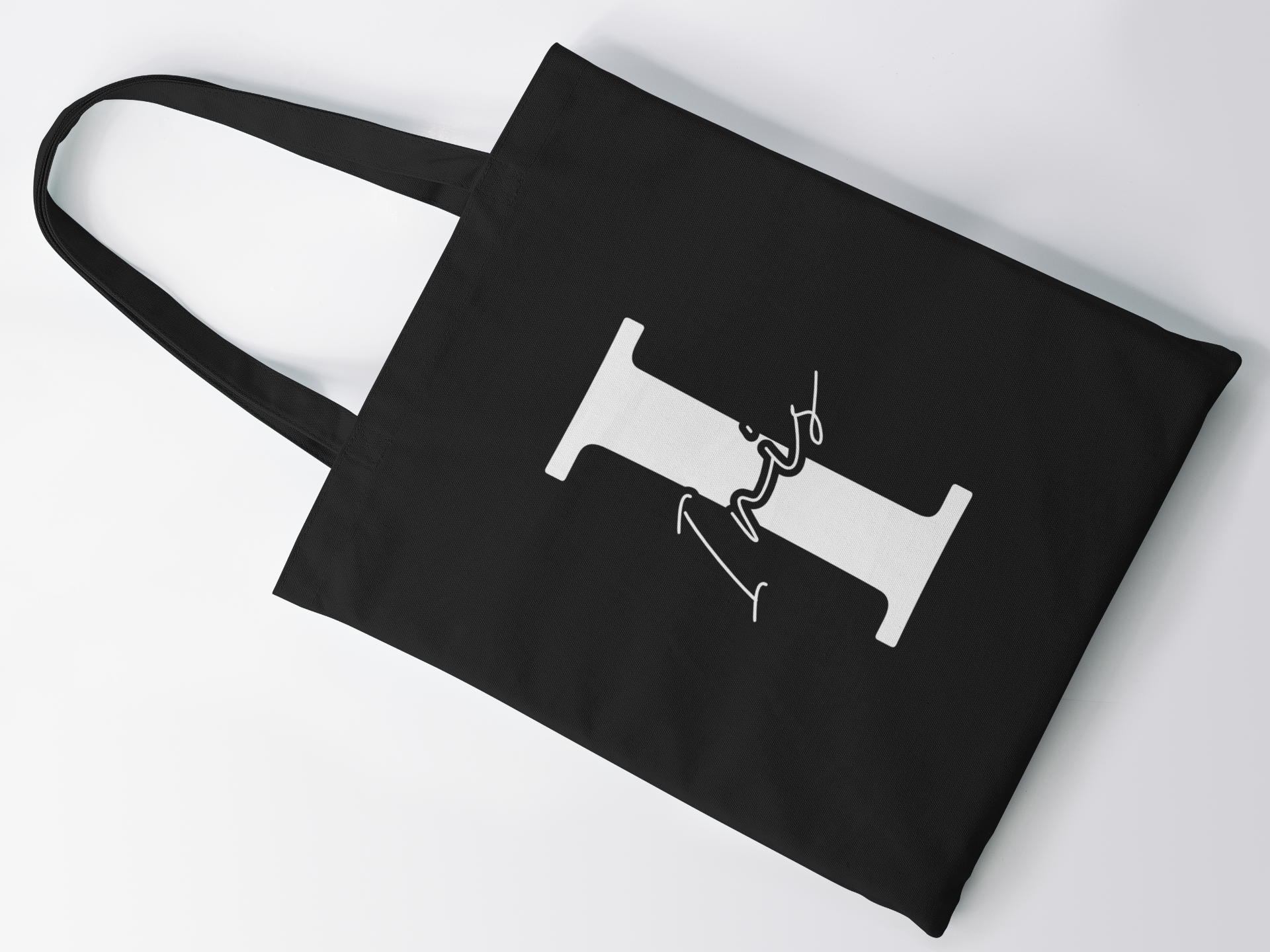 Personalised Initial Name Alphabet Letter Tote Bag