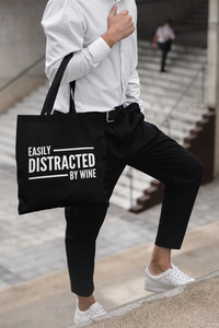 Easily Distracted By Wine Lightweight Tote Bag