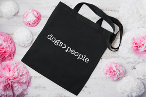 Dogs>People Lightweight Cotton Tote Bag