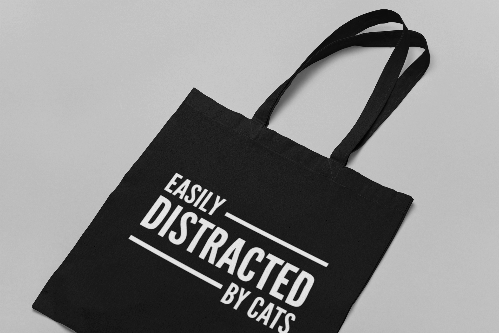 Easily Distracted By Cats Lightweight Tote Bag