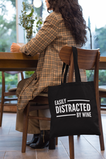 Load image into Gallery viewer, Easily Distracted By Wine Lightweight Tote Bag
