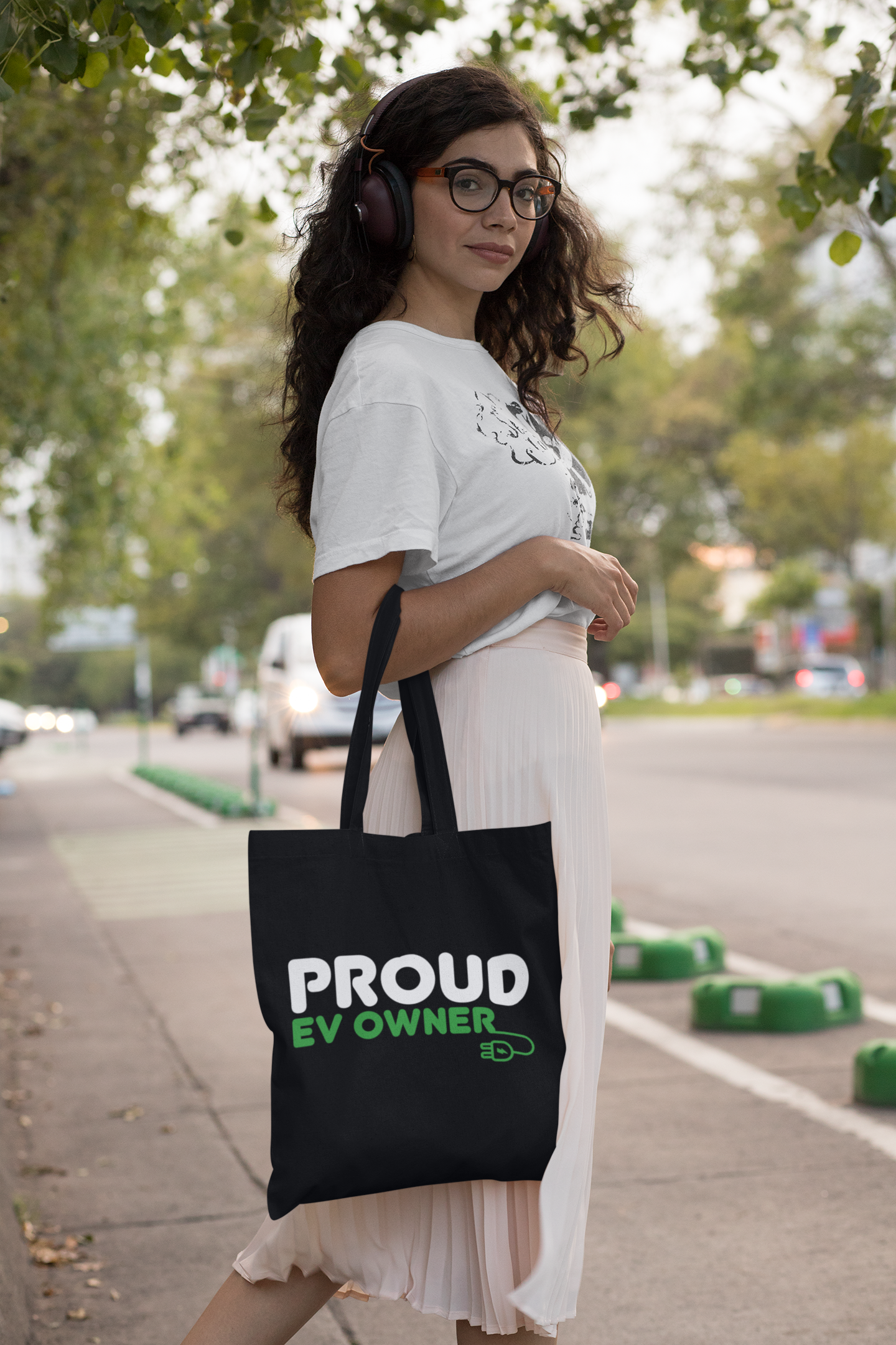 Proud EV Owner Cotton Tote Bag