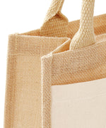 Load image into Gallery viewer, Personalised Initial Monogram Cotton Pocket Jute Tote Bag
