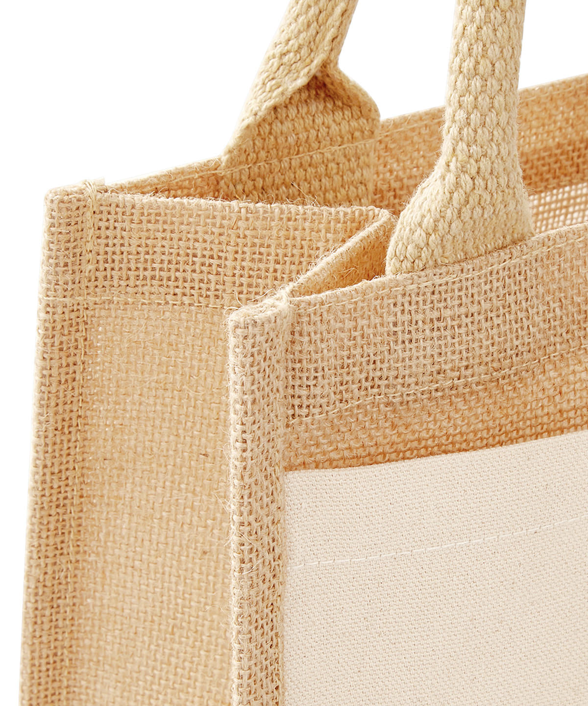 Personalised Initial Small Monogram Cotton Pocket Jute Tote Bag